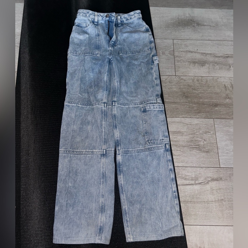 Pacsun high waisted cargo 90’s bf carpenter jeans